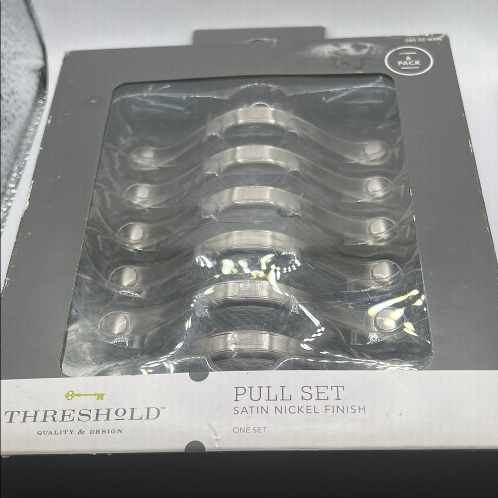 Threshold Satin Nickel Finish Pull Set